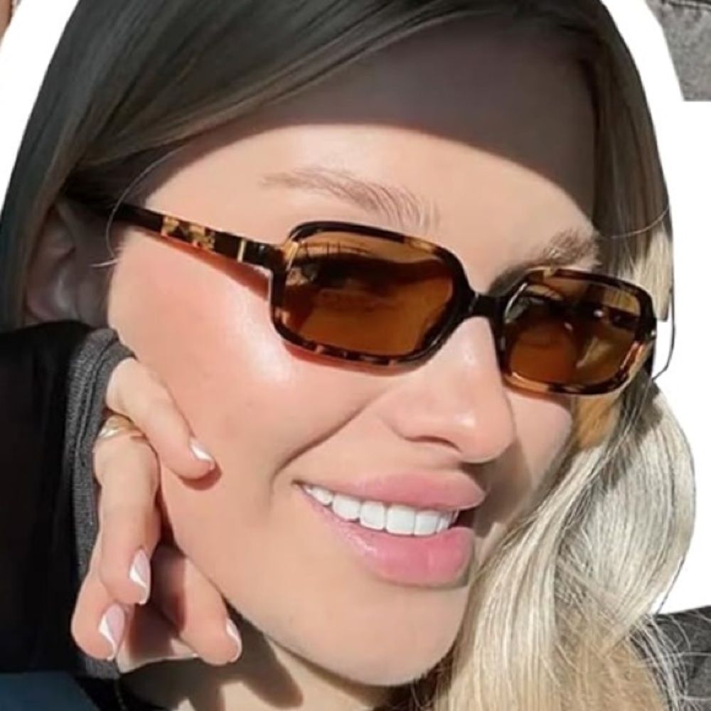 Trendy rectangular sunglasses - Picture 7 of 7
